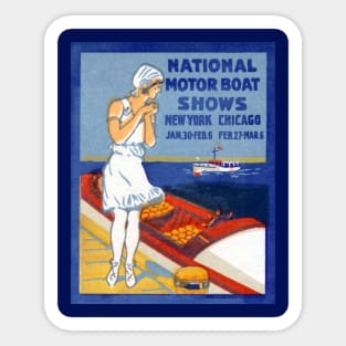 1916 National Motor Boat Shows Sticker